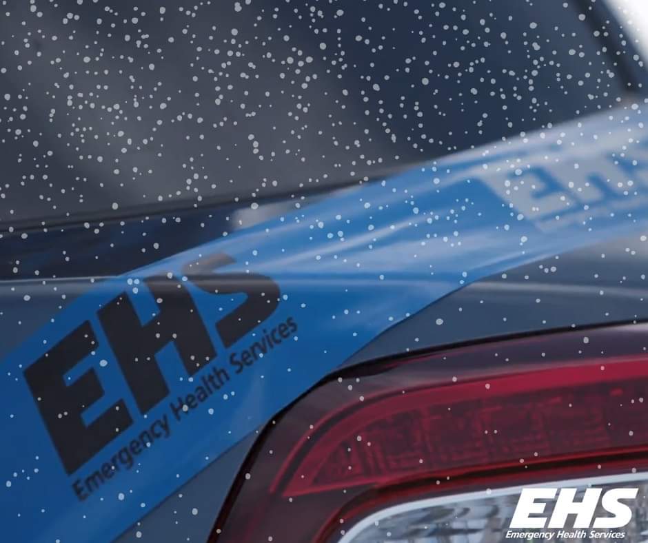 If you see a vehicle on the side of the road with reflective blue EHS tape, it means first responders have already been on scene
