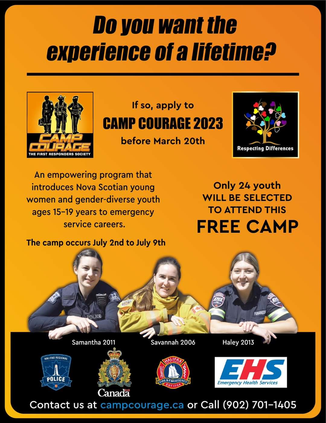 Camp Courage 2023 applications are now open.