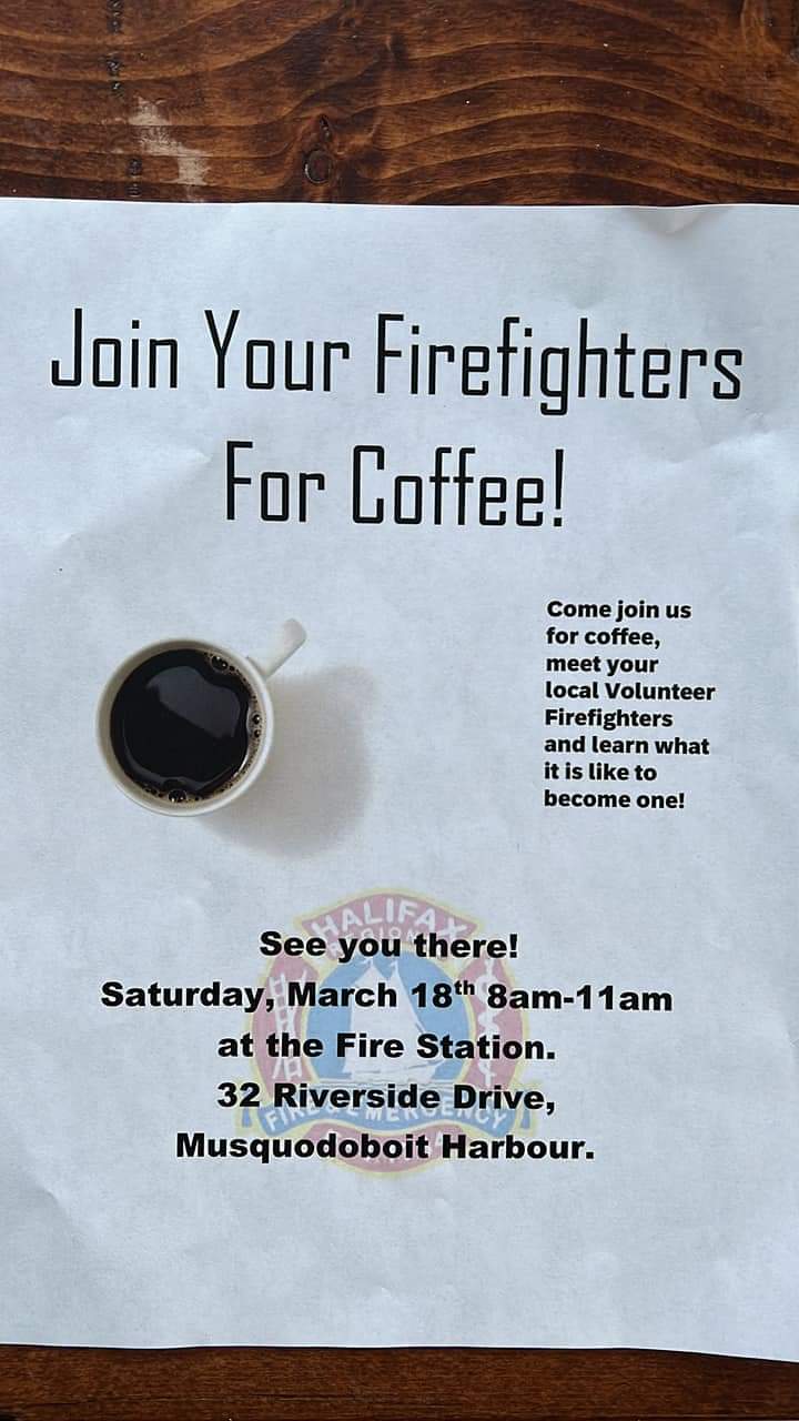 HRFE Stn 24 are hosting an open house at the Fire Station on Saturday March 18th, 8-11am.