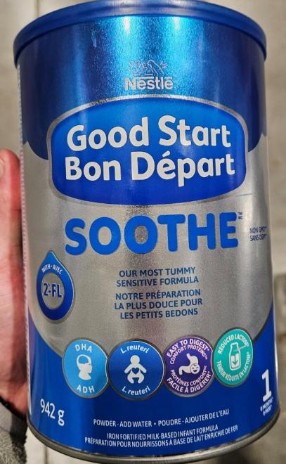 Nestlé Good Start - Soothe (infant formula) recalled due to possible presence of Cronobacter sakazakii