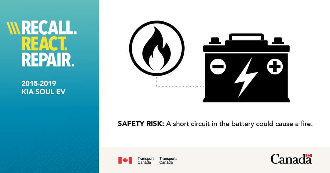 Recall: On certain 2015-2019 Kia Soul EV's, there could be a problem inside the high-voltage battery