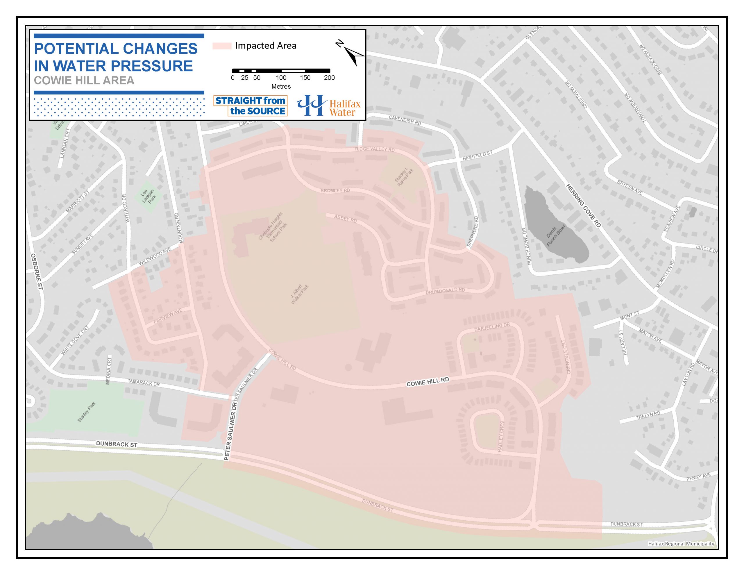 Water Service Advisory – Cowie Hill Area – Potential Changes in Water Pressure