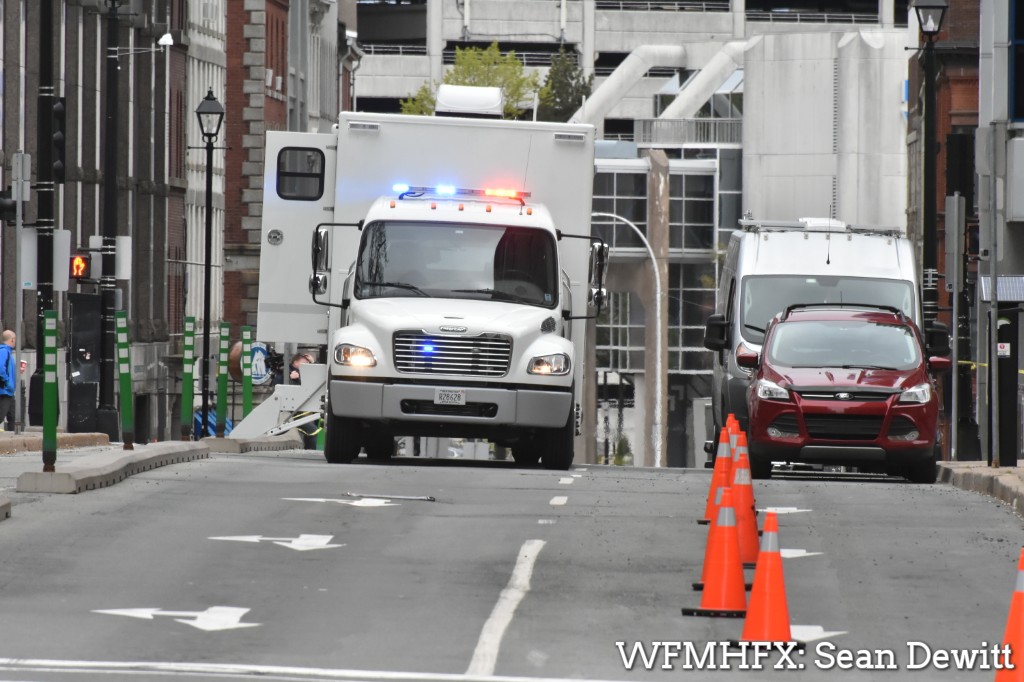 Police are on scene of a suspicious package in downtown Halifax