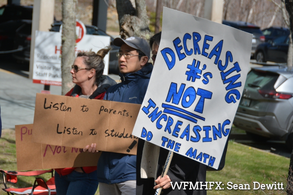 Concerned parents rally against HRCE decision affecting elementary school students