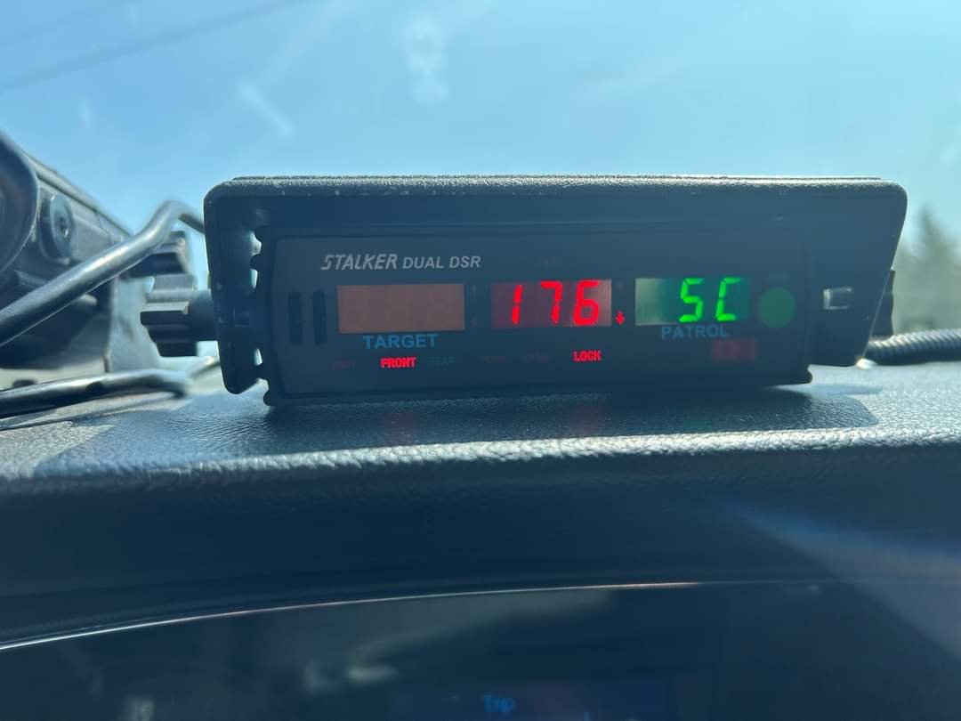 Pictou District RCMP stopped a vehicle doing 176km/h in a 110km/h zone