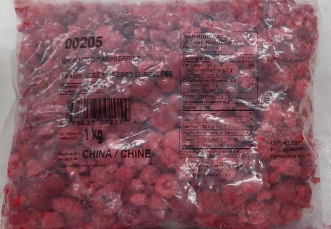 Alasko brand IQF Whole Raspberries and IQF Antioxidant Blend recalled due to norovirus