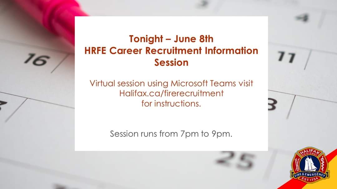 Tonight, June 8th from 7pm - 9pm HRFE is hosting a HRFE Career Recruitment Information Session, via microsoft teams