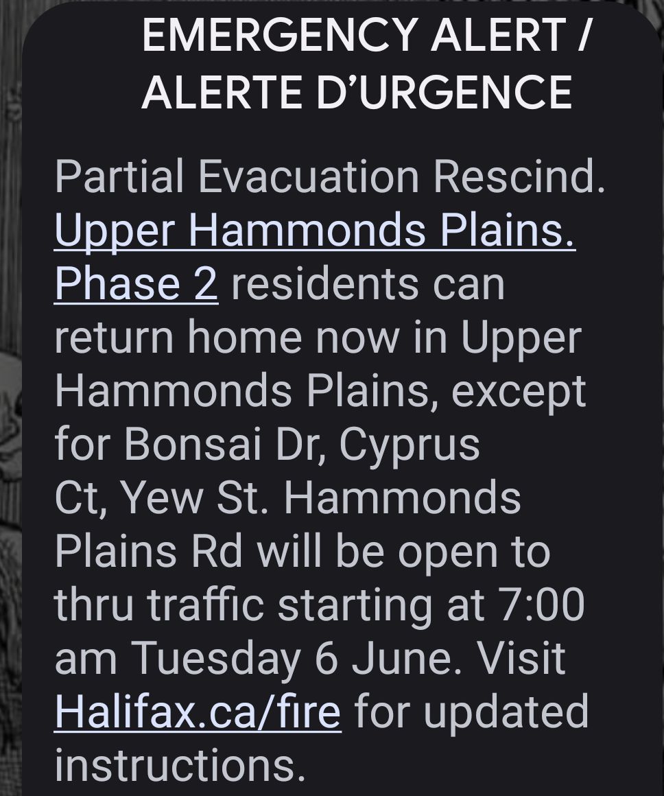 Partial Evacuation Rescind.