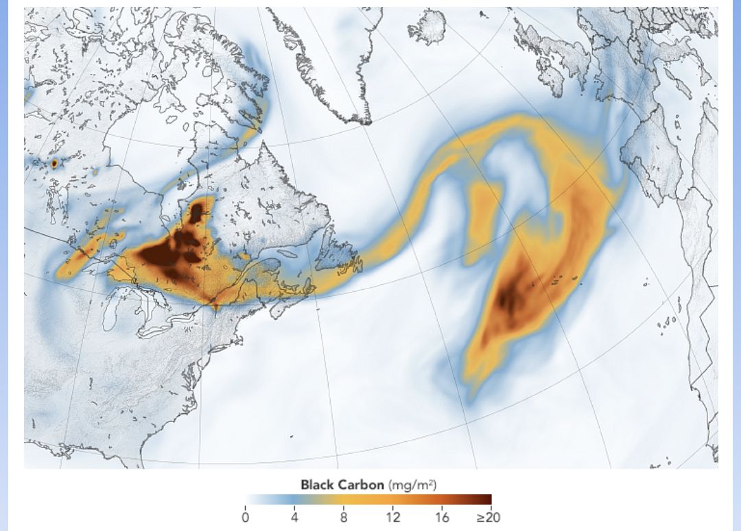 Canadian smoke reaches Europe again