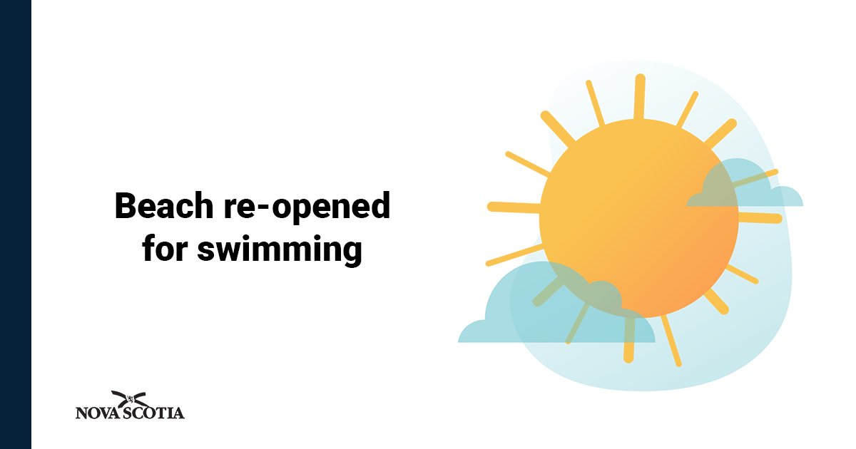 Bayswater Beach, Lunenburg County and Queensland Beach in HRM have both reopened for swimming