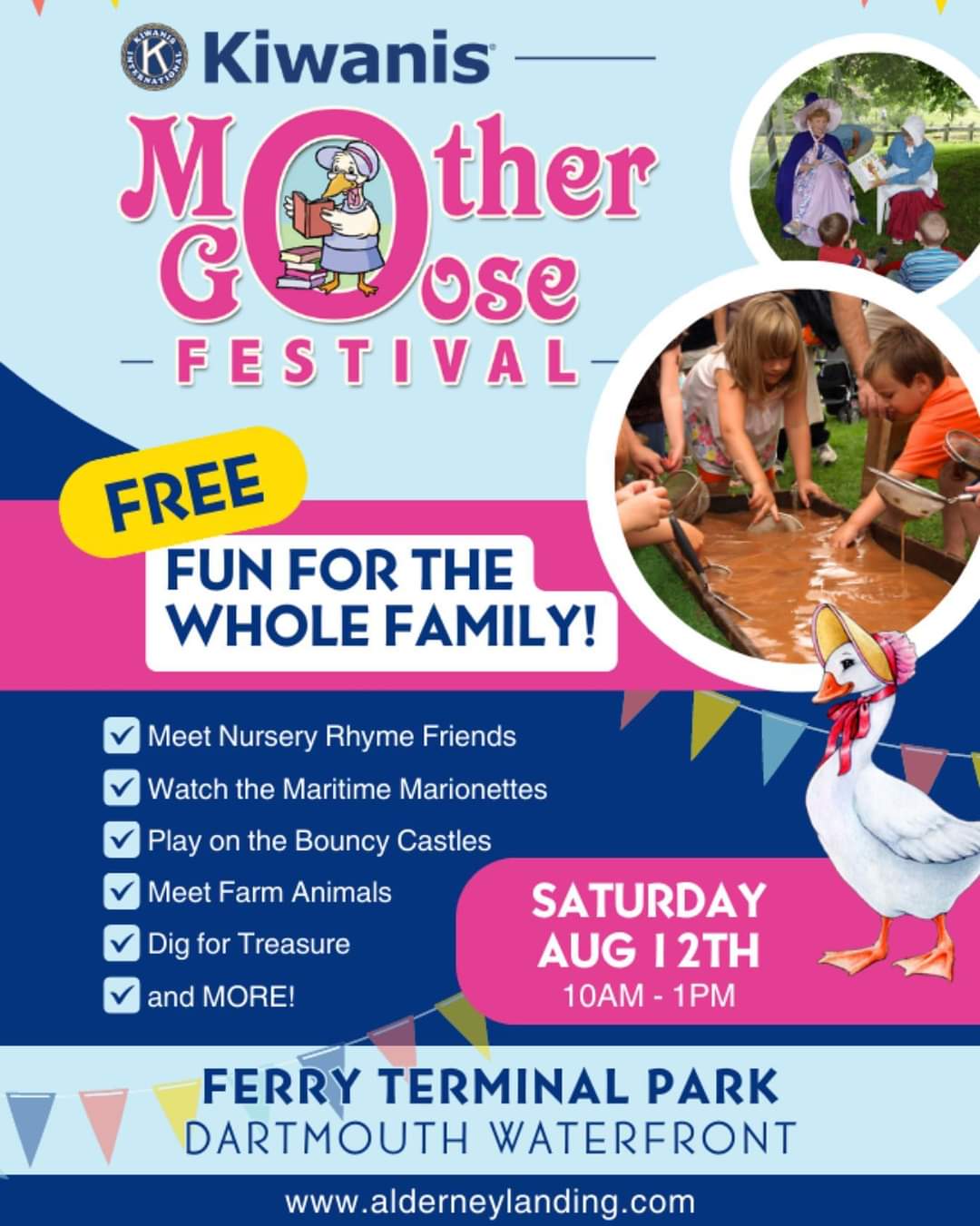 The Kiwanis Mother Goose Festival is returning this year on August 12 at Dartmouth Ferry Terminal Park