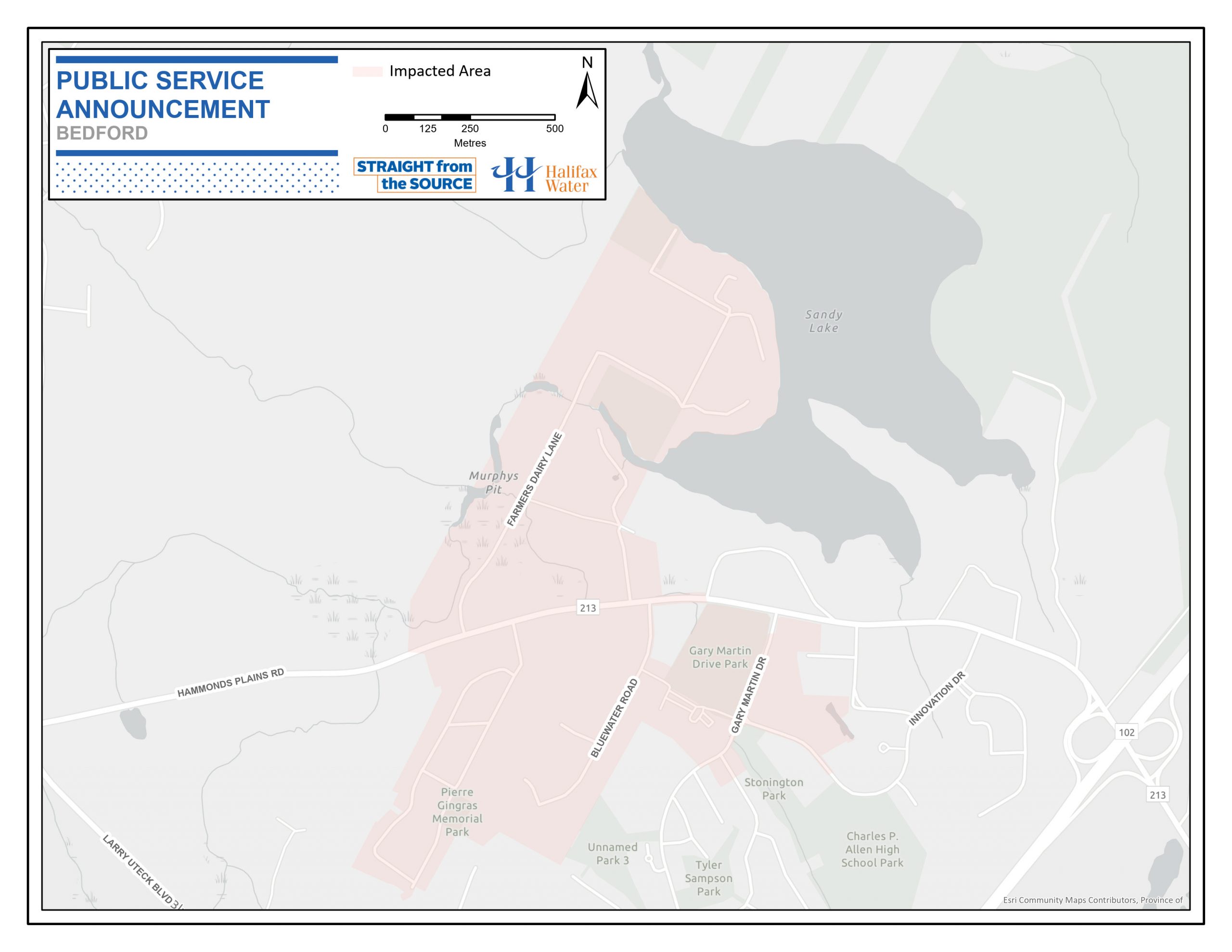 Wastewater Pump Station Impacting Sandy Lake in Bedford