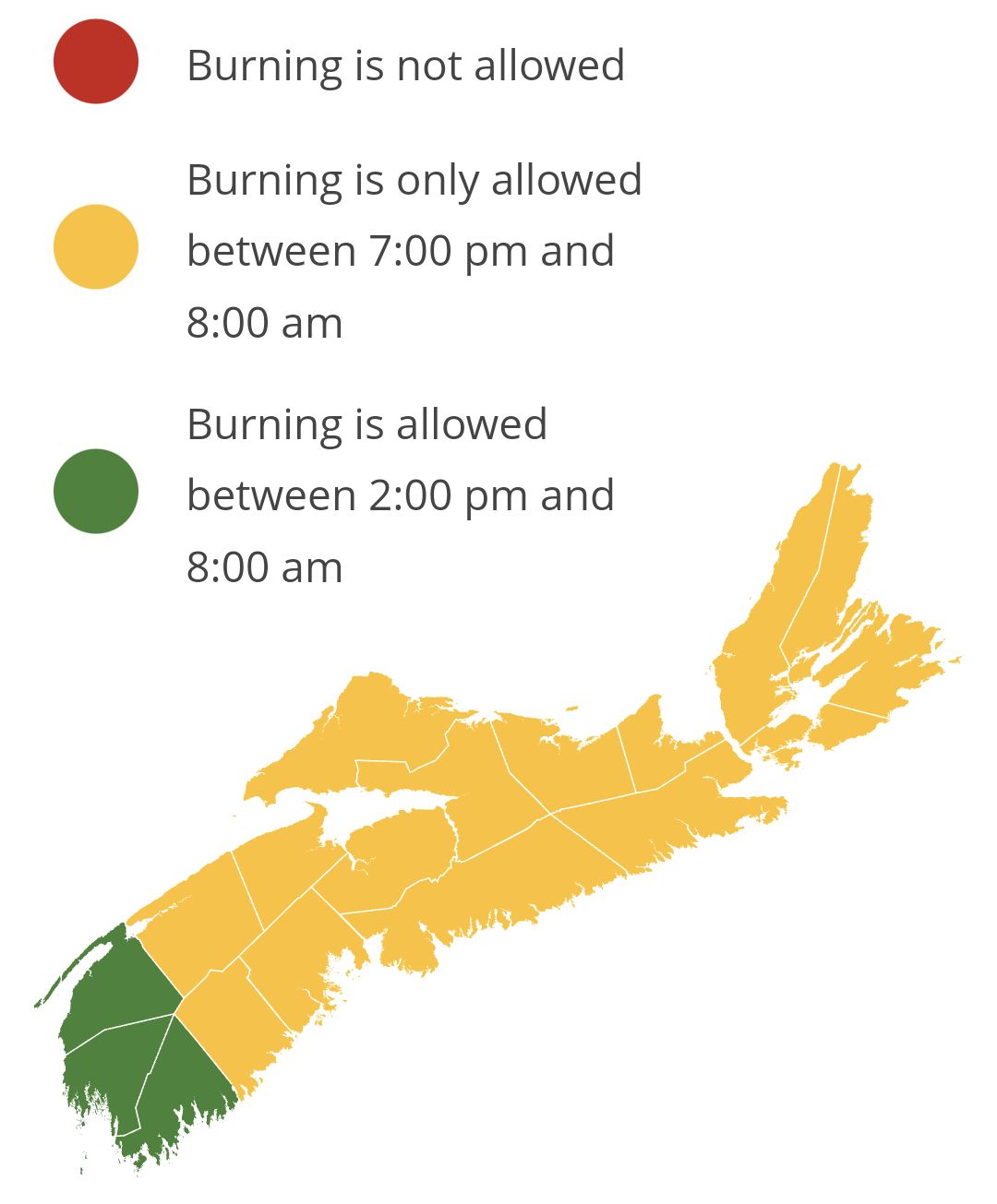 Provincial Burn Restrictions updated 17 July 2023 at 2:00 pm