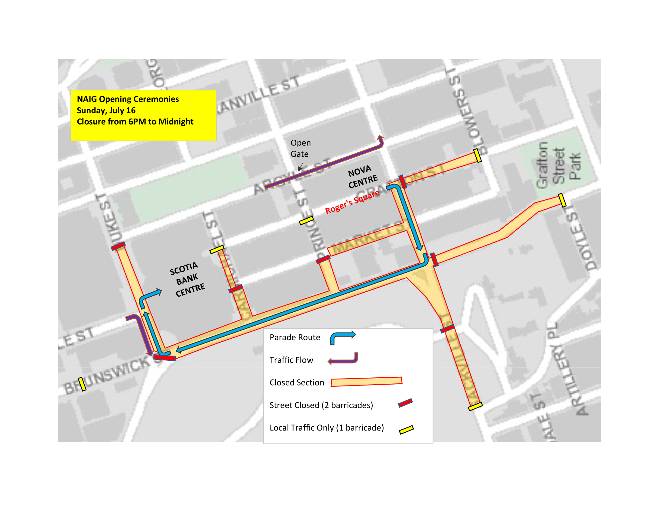 Residents advised of parking restrictions and street closures during North American Indigenous Games