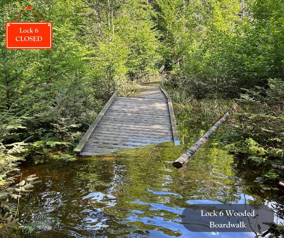 Lock 6 Park sustained major damage in the floods and remains closed