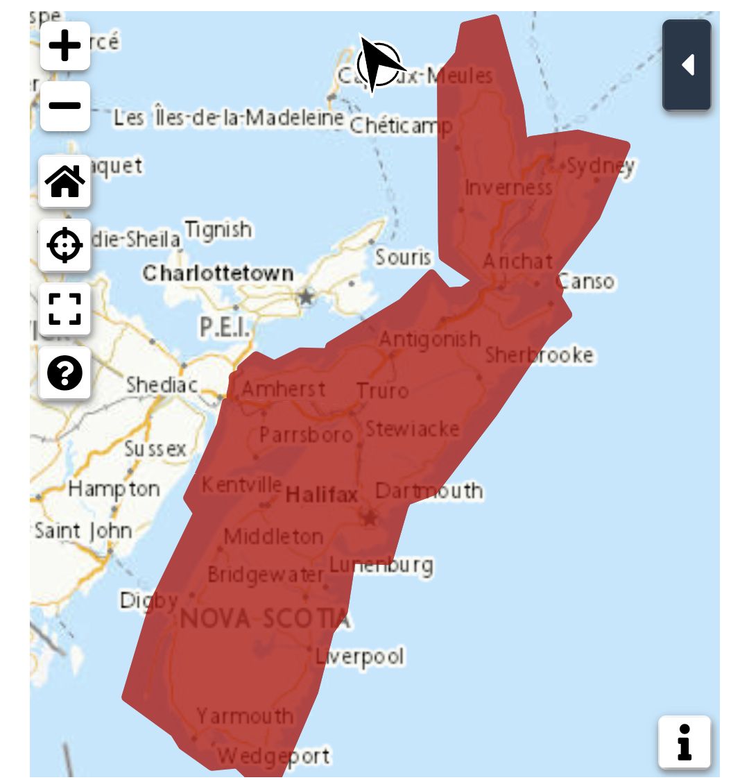 Rainfall warning in effect