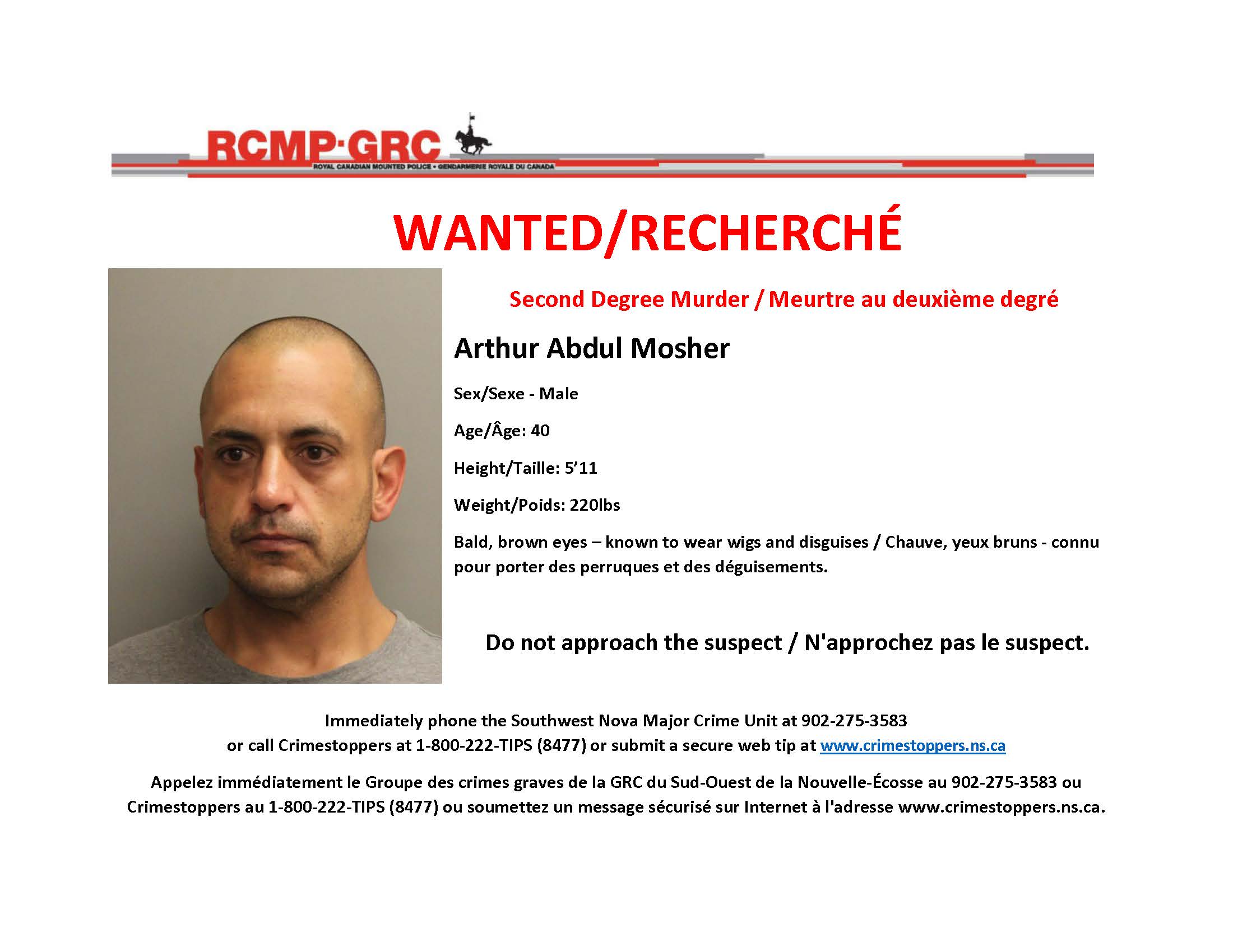 (Update) Southwest Nova RCMP Major Crime Unit charge man with Second Degree Murder