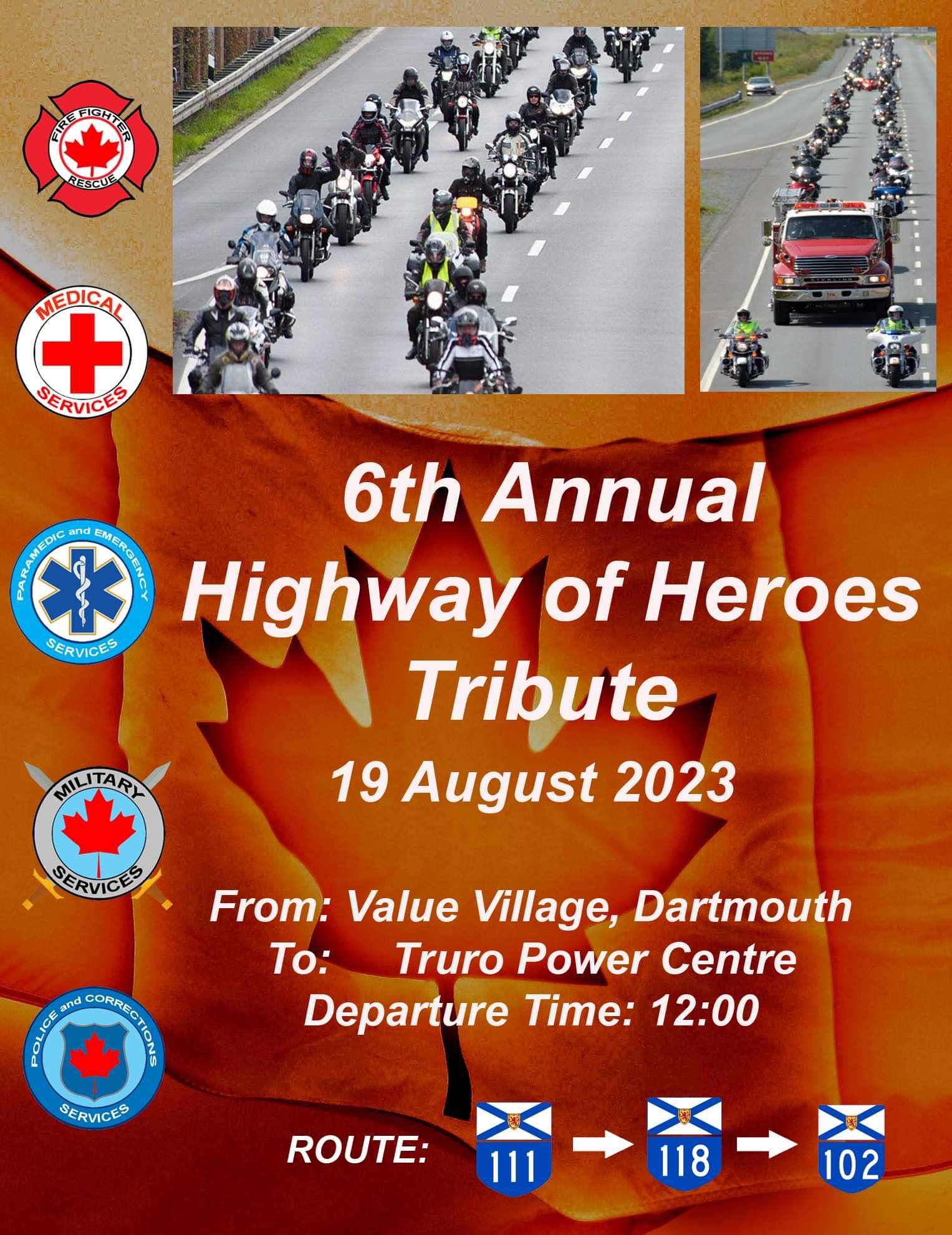 The 6th annual Highway of Heroes ride is coming up soon
