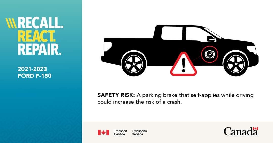 Recall: On some 2021-2023 Ford F-150 trucks, the rear axle wiring harness could rub against the rear axle housing and cause the electric parking brake to self-apply