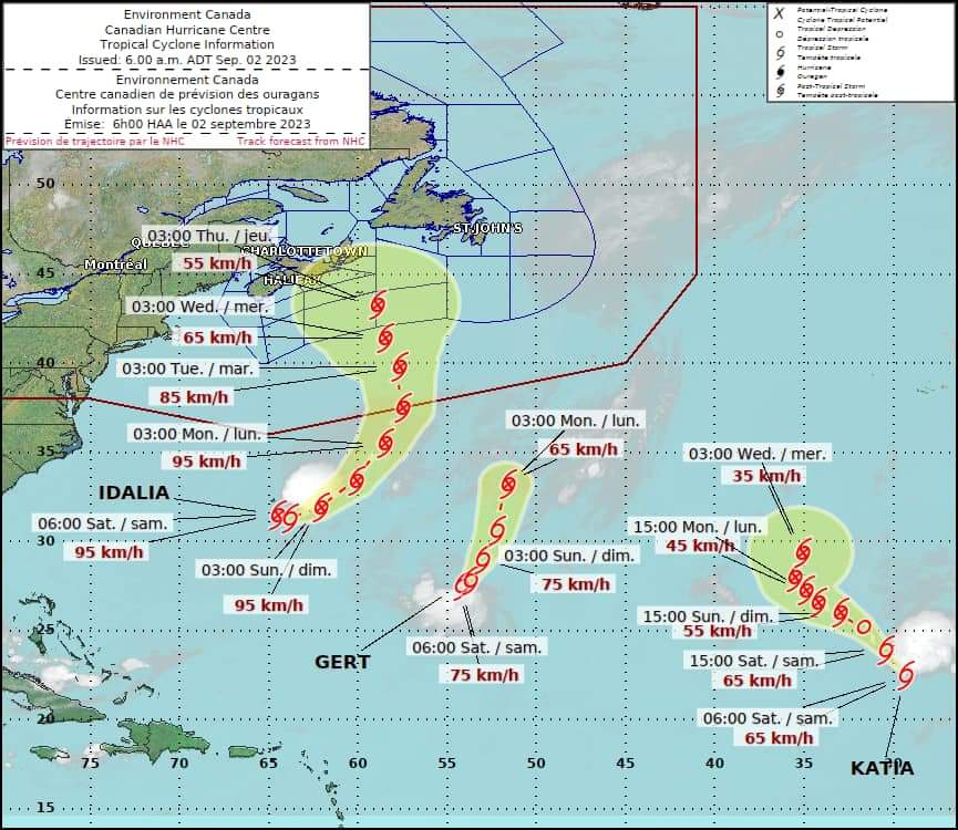 Tropical Storm Katia becomes the 11th named Storm of the 2023 Atlantic Hurricane Season