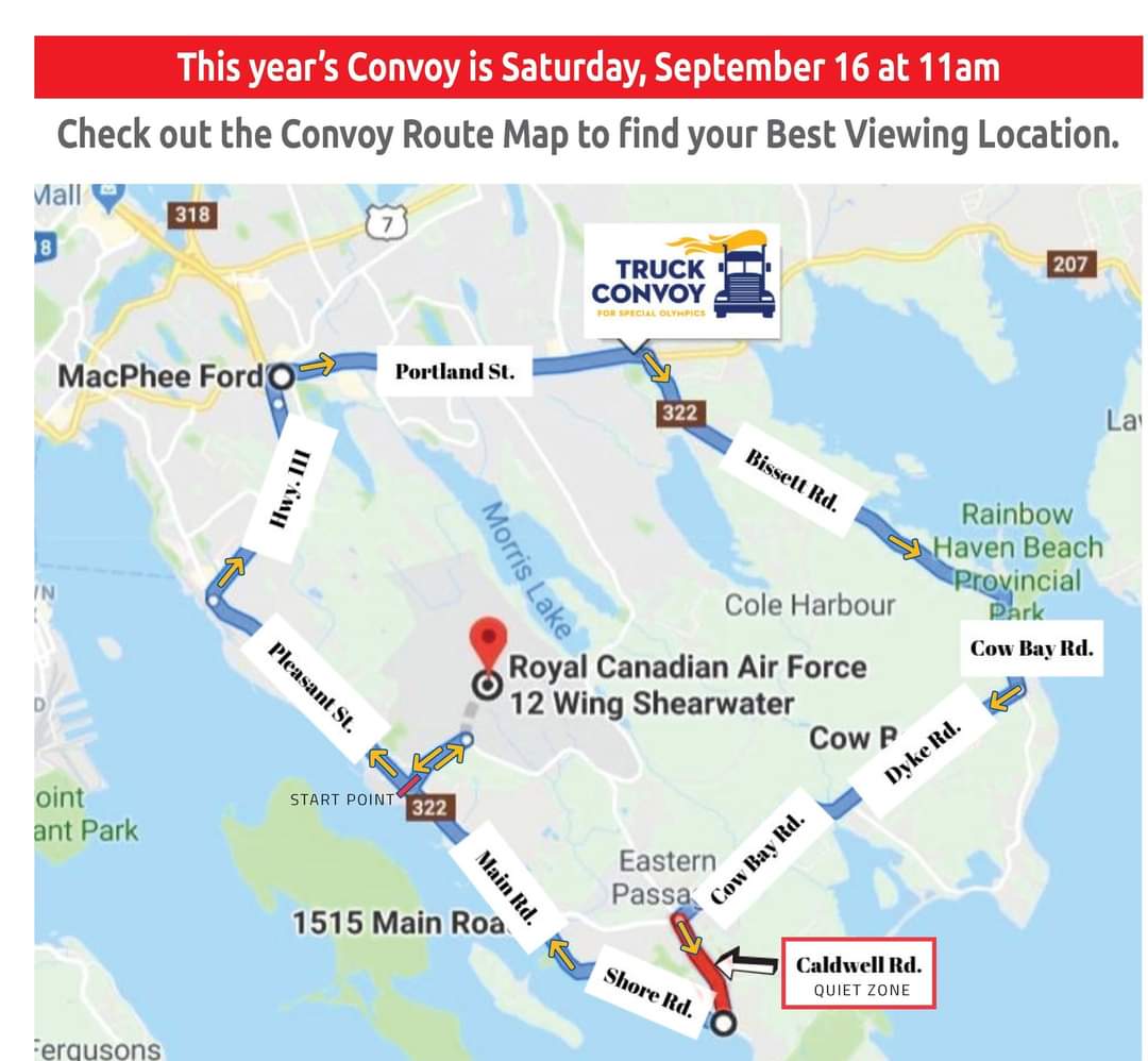 One Week until the Truck Convoy rolls through Dartmouth in support of Special Olympics Athletes