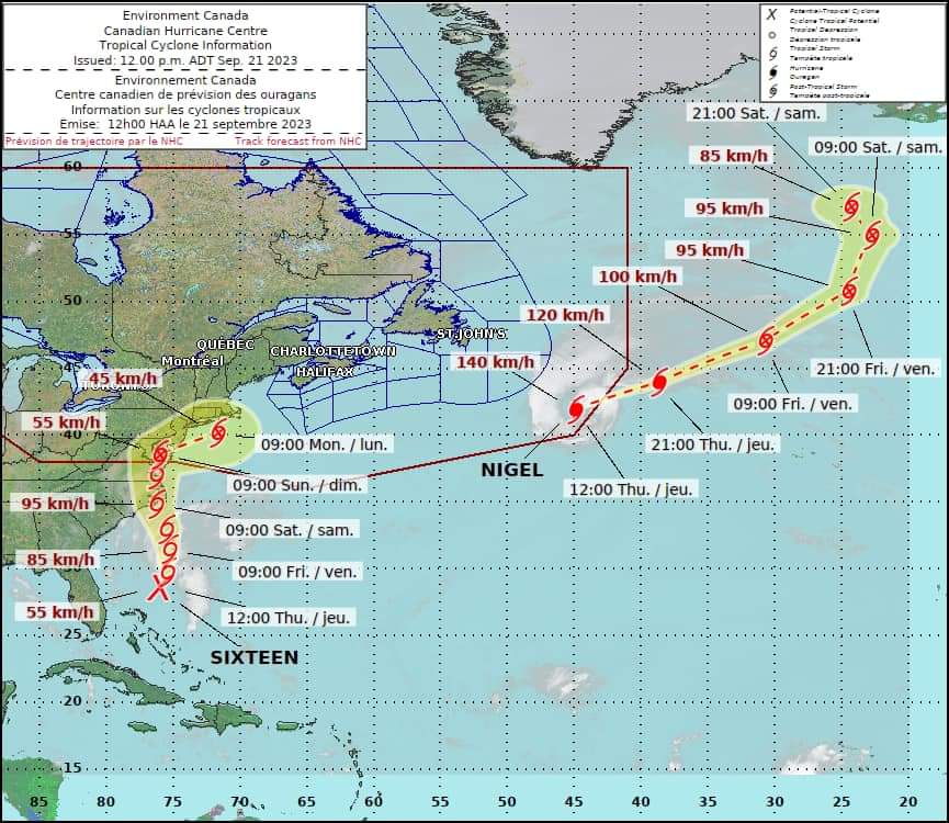 Tropical Depression 15 is forecast to become the 15th named Storm, ‘Ophelia’, of the 2023 Atlantic Hurricane Season