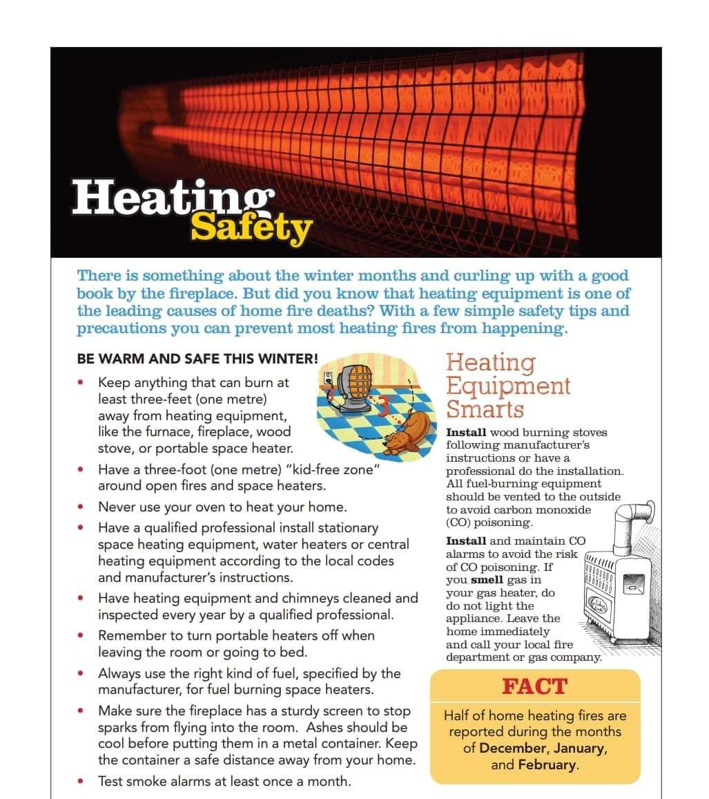 With the mornings and evenings getting colder, its important to remember to heat your home safely