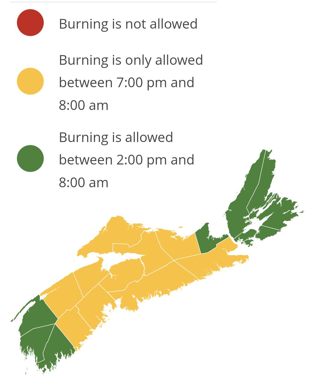 Provincial Burn Restrictions updated 02 Sept 2023
