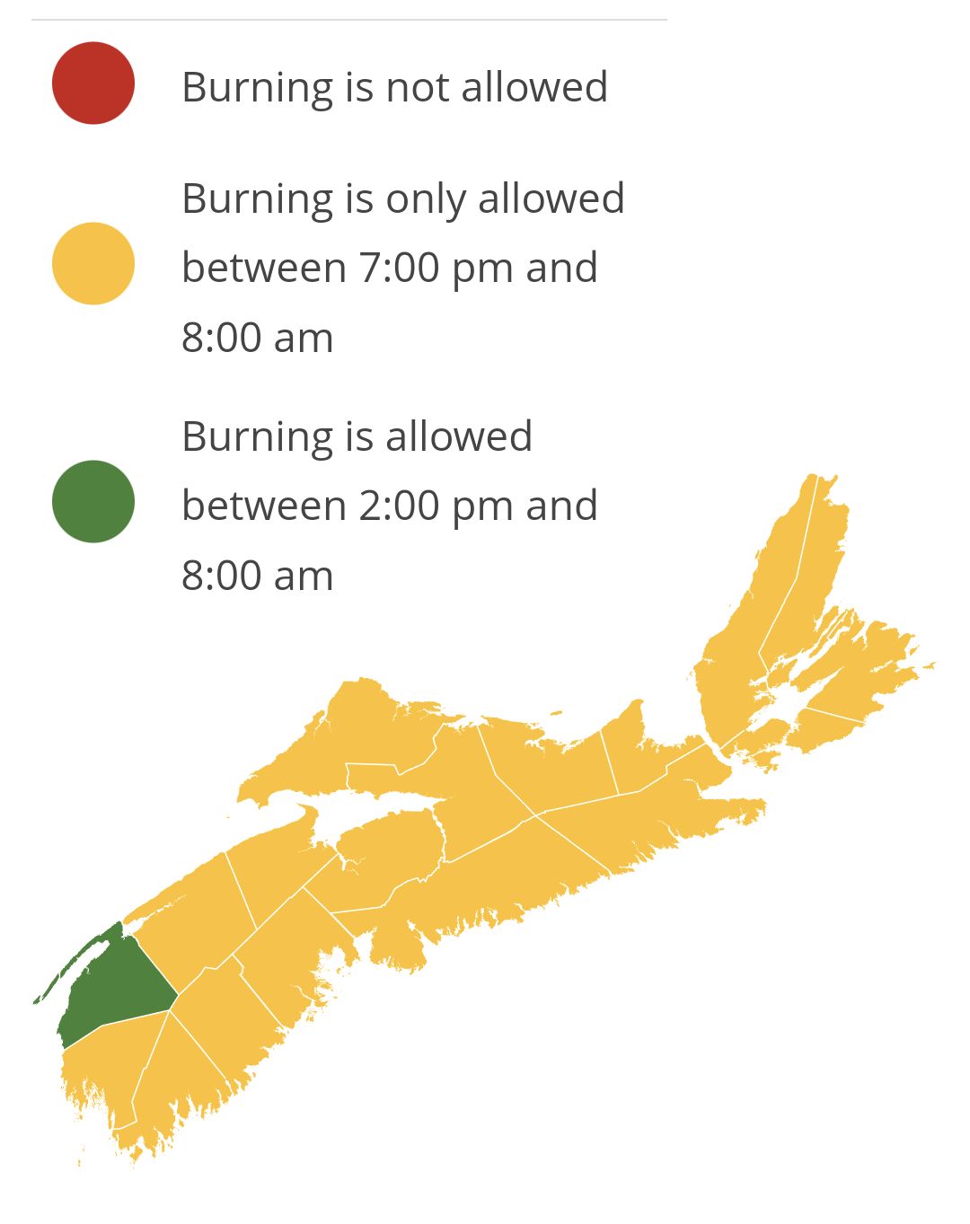 Provincial Burn Restrictions updated 03 Sept 2023