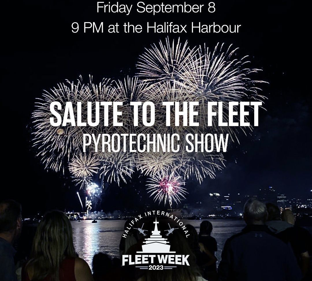 Happening tonight! A pyrotechnic show & salute to the fleet