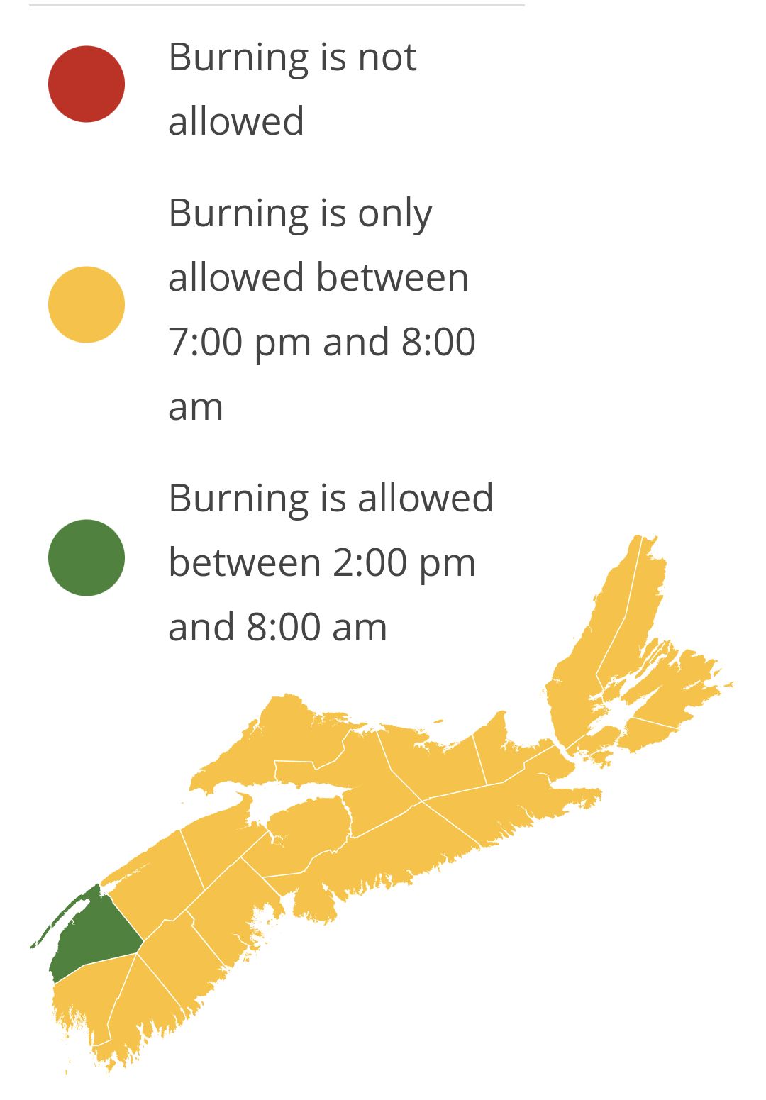 Provincial Burn Restrictions updated 25 Sept 2023