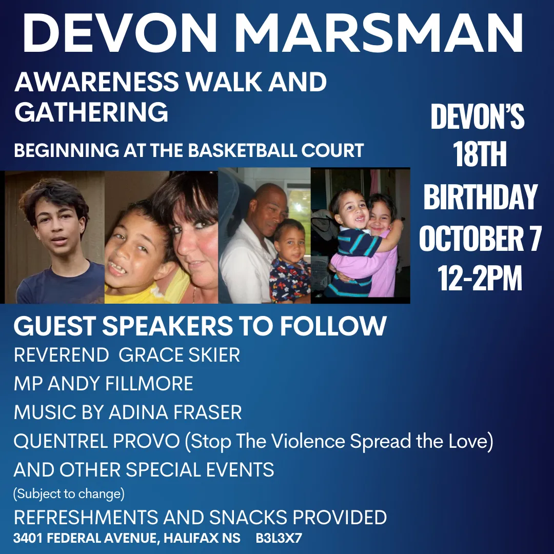 An event is being held on missing Devon's upcoming birthday