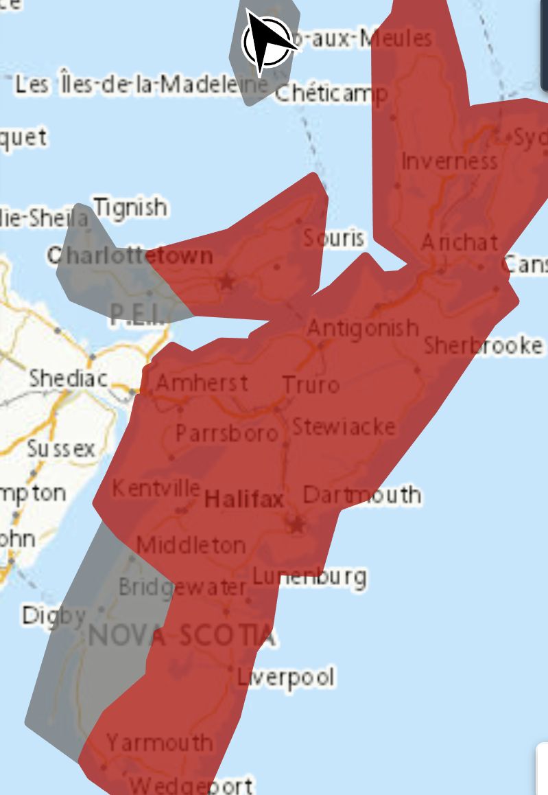 Rainfall warning in effect