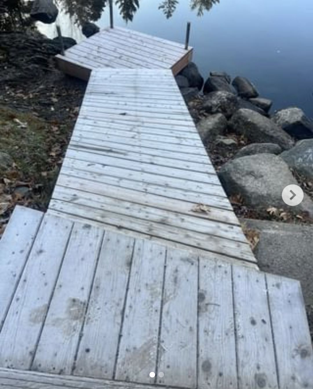 Missing dock at Lock Fall River
