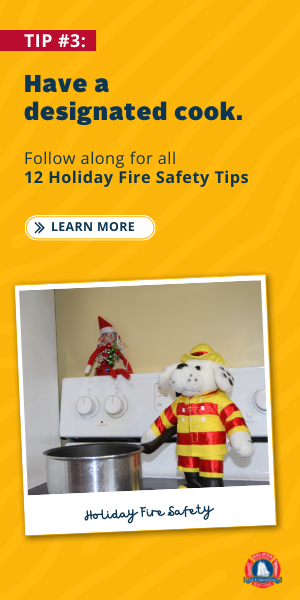 Holiday fire safety tip 3: Have a designated cook.