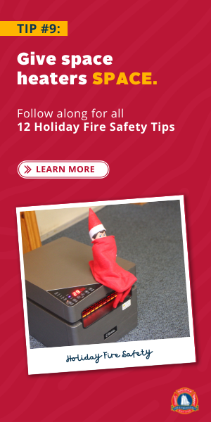 Holiday fire safety tip 9: Give space heaters space
