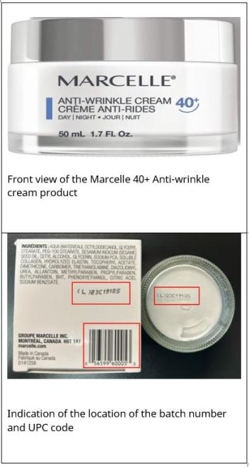 Marcelle 40+ Anti-Wrinkle Cream recalled due to microbial contamination