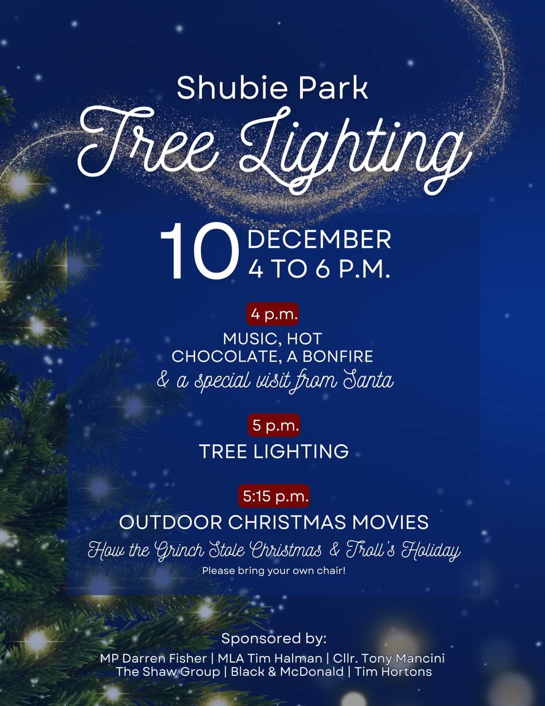 Join us for the Shubie Park Tree Lighting!