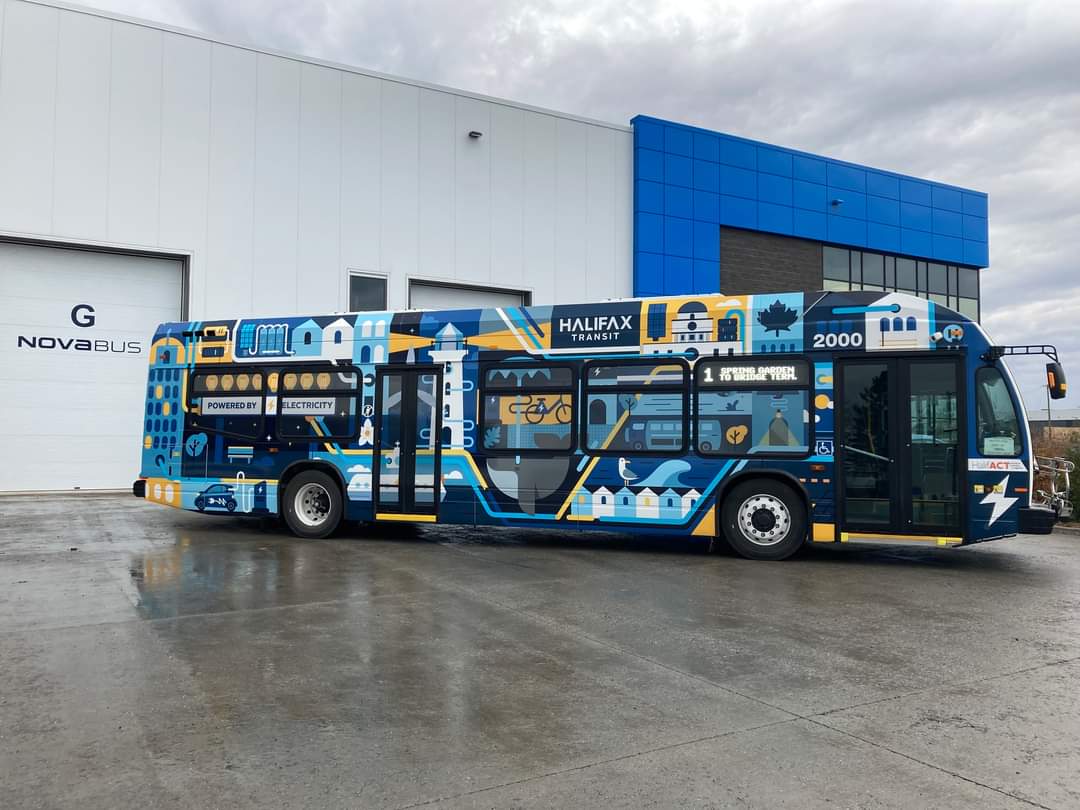 Halifax Transit’s first electric bus arrived