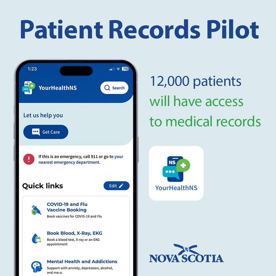 YourHealthNS Pilots Access to Patient Records