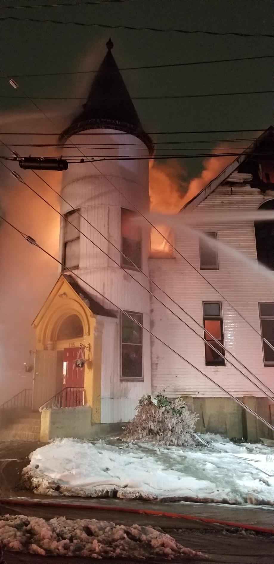 Fire results in no injuries but extensive damage to the residence