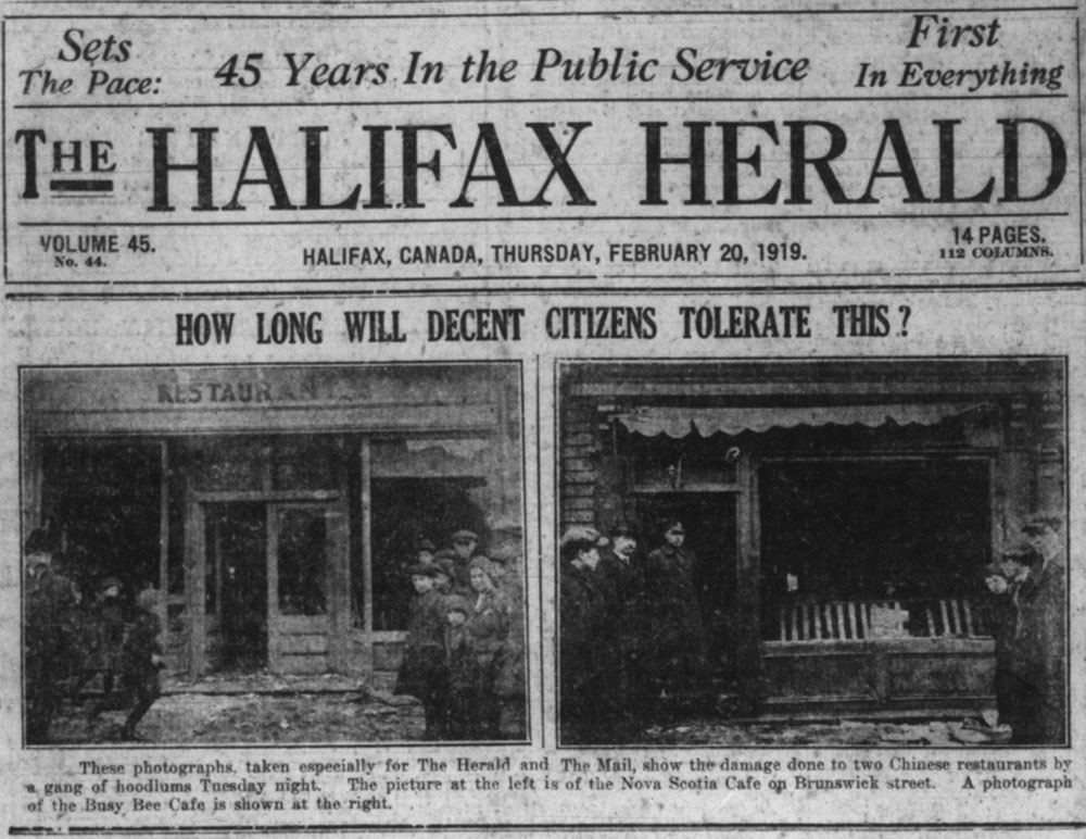 105 years ago - Anti-Chinese riots in Halifax, 1919