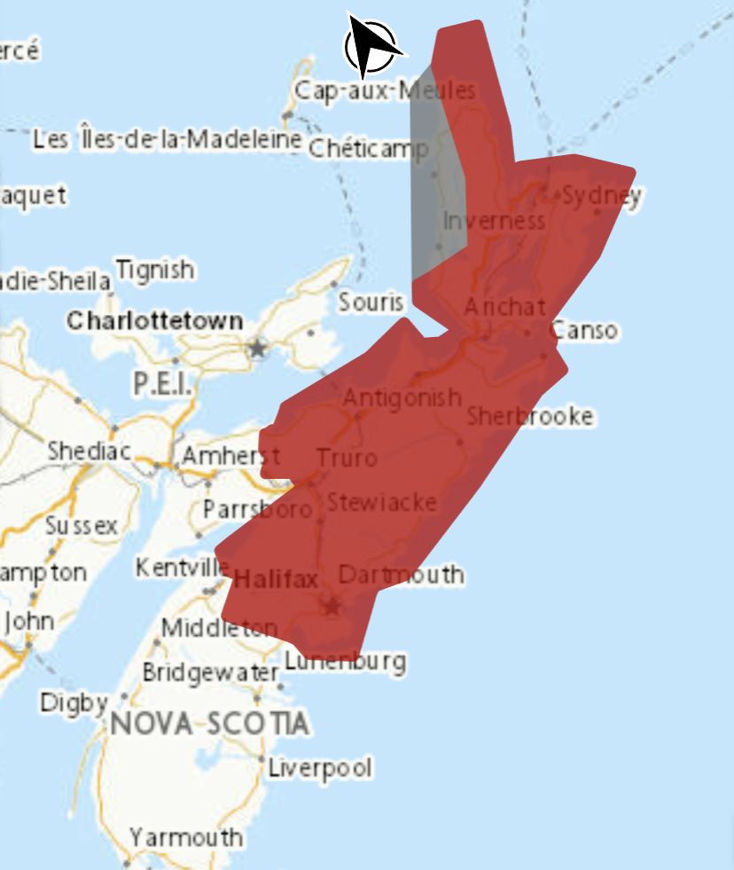Snowfall warning in effect 