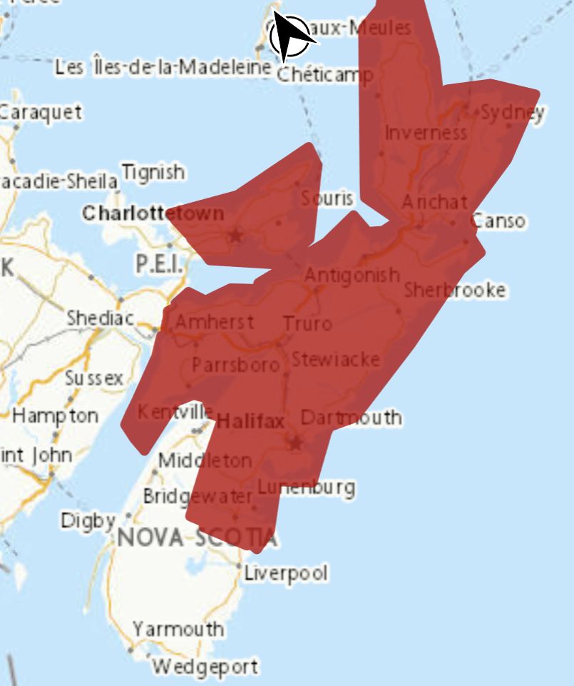 Rainfall warning in effect