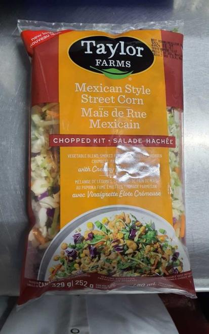 Taylor Farms brand Mexican Style Street Corn Chopped (Salad) Kit recalled due to Salmonella