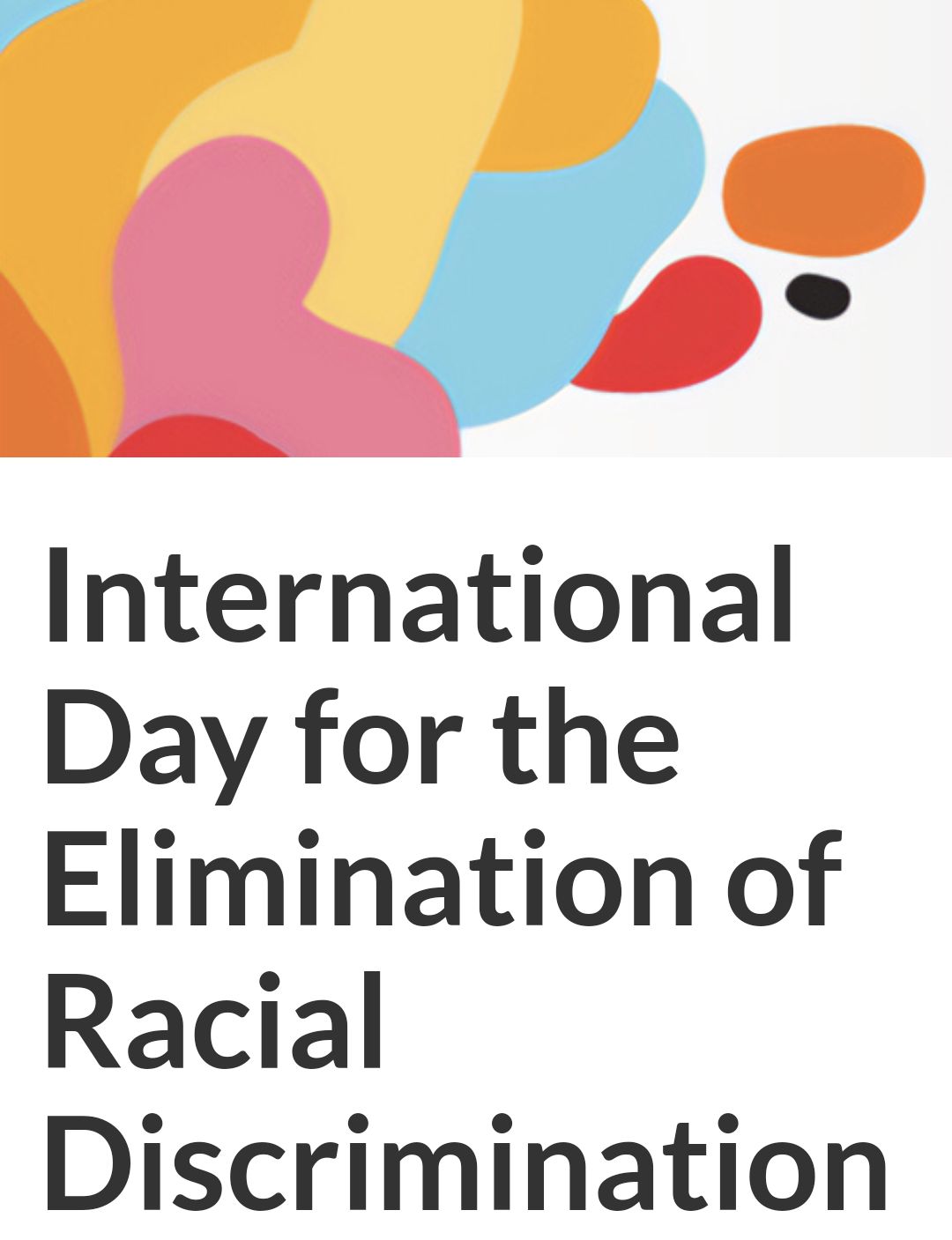 International Day for the Elimination of Racial Discrimination