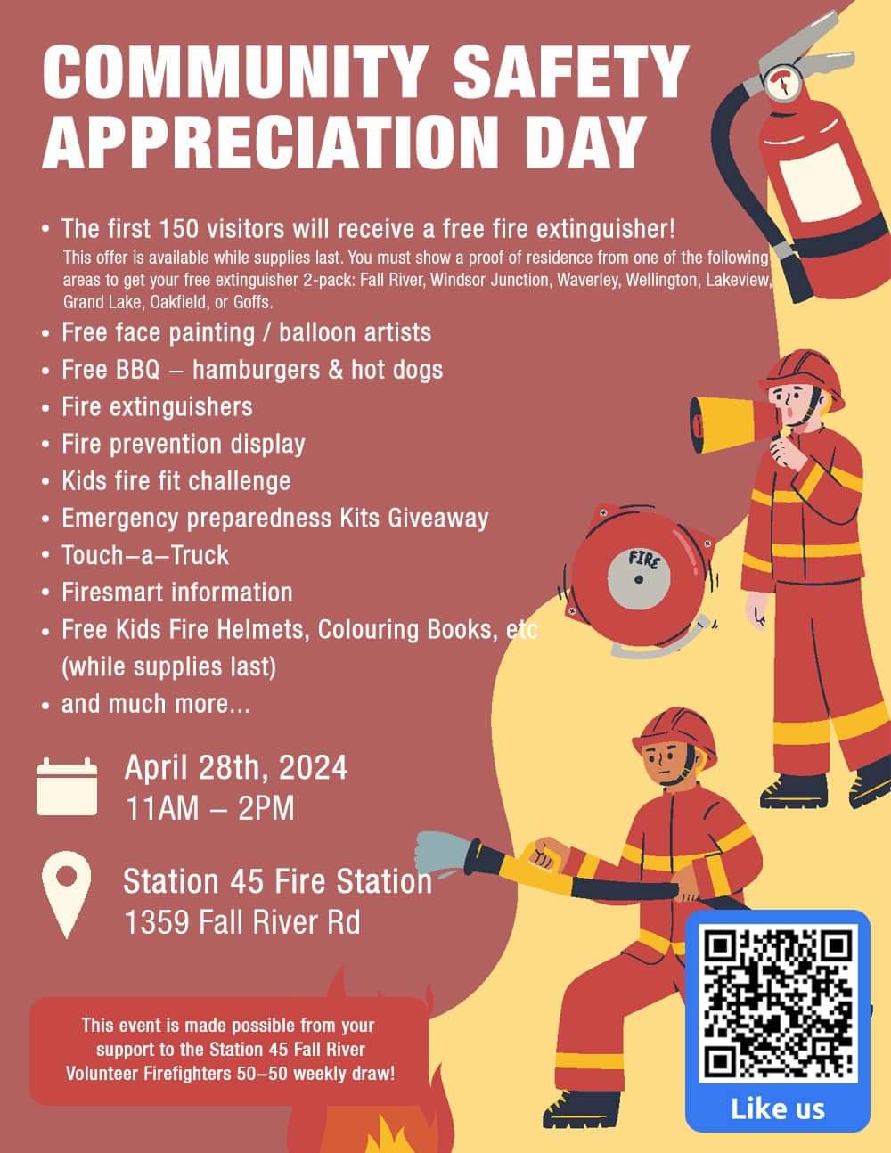 Event via Fall River Stn 45 - Mark this date in your calanders and come on by to see us on Sunday April 28th