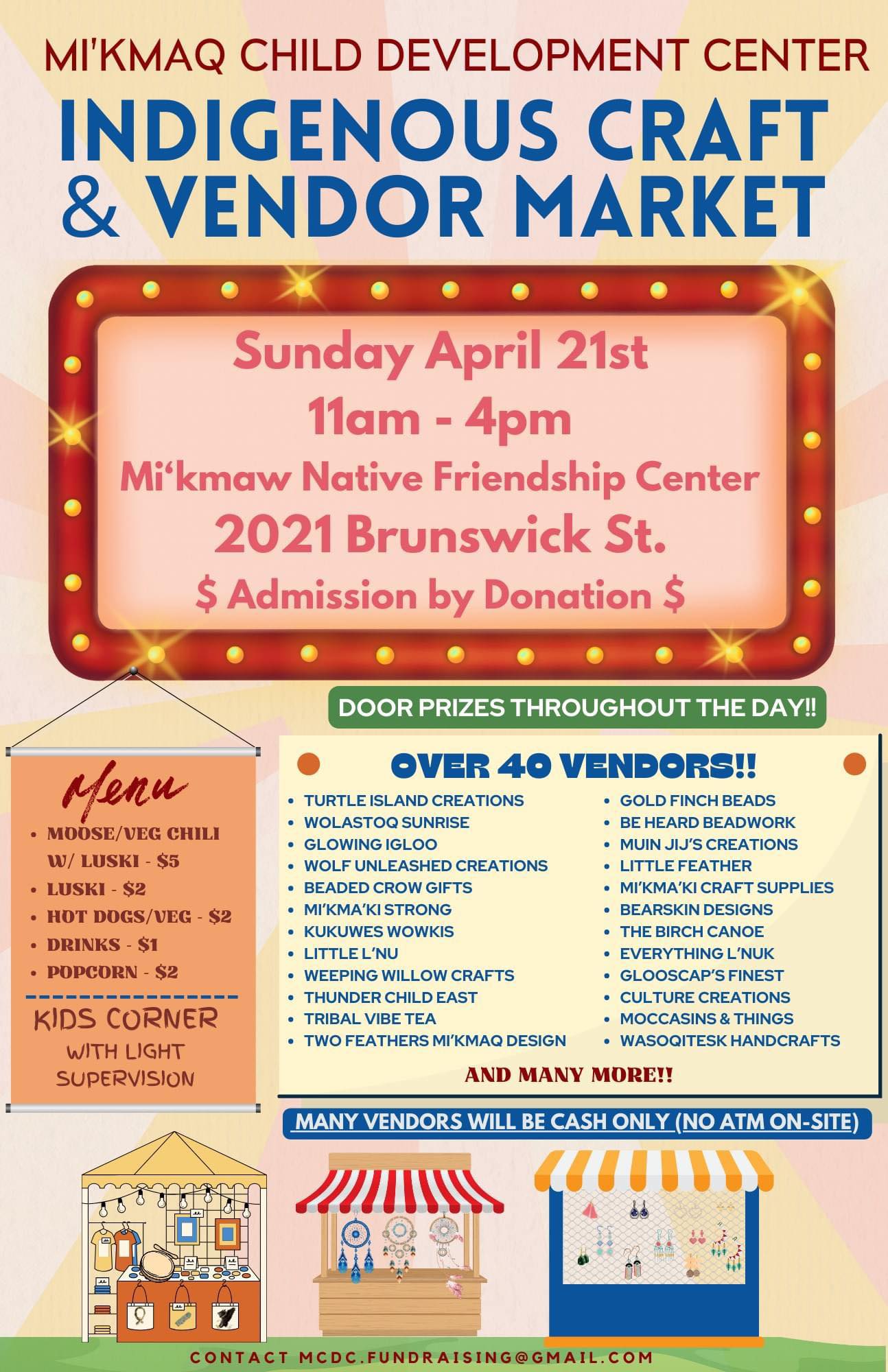 The Mi'kmaq Child Development Centre is hosting an Indigenous Craft &amp; Vendor Market featuring over 40 vendors!!