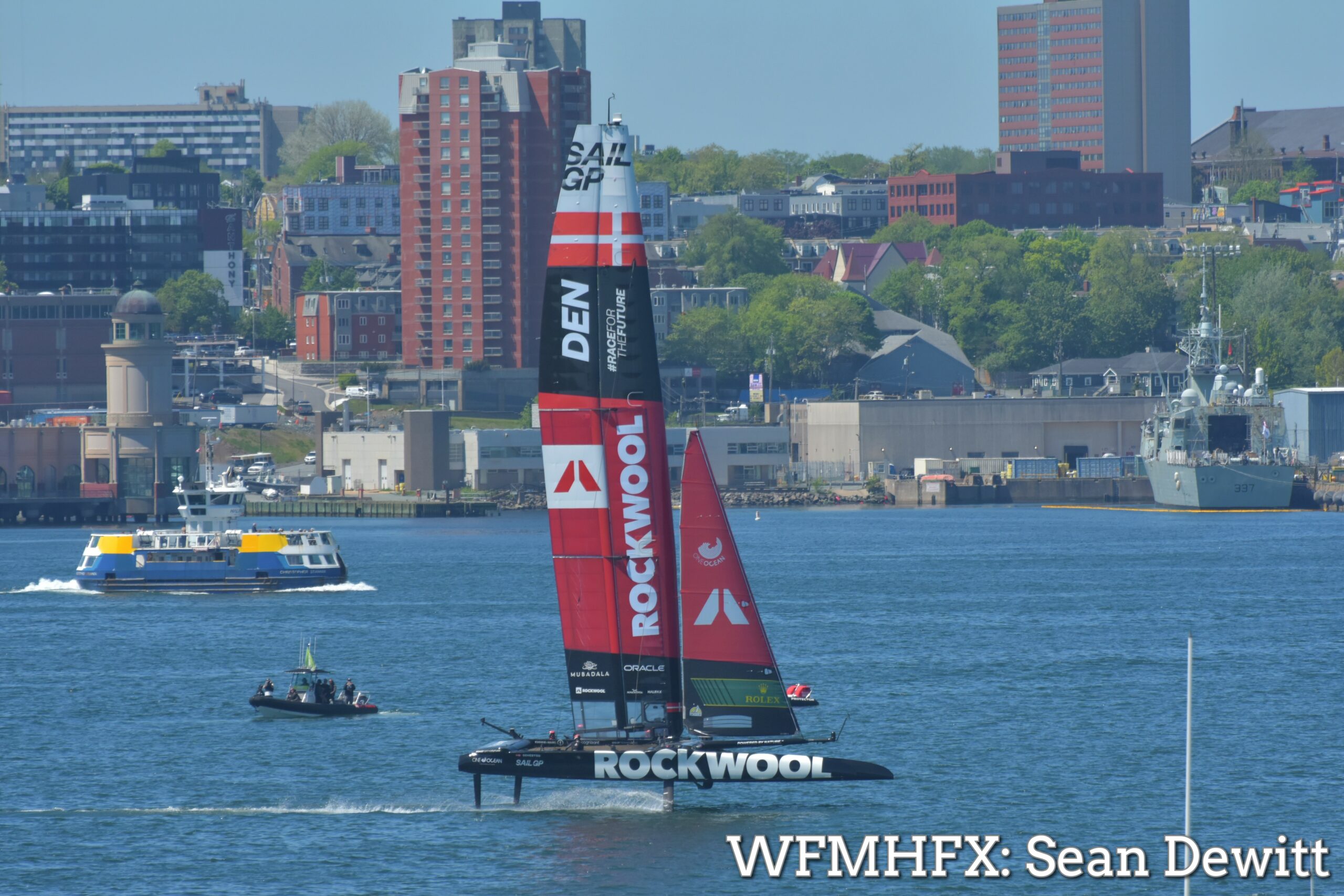 In photos (and schedule) - SAILGP is roaring to go. Several impressive boats are in the water and sailing around the harbour