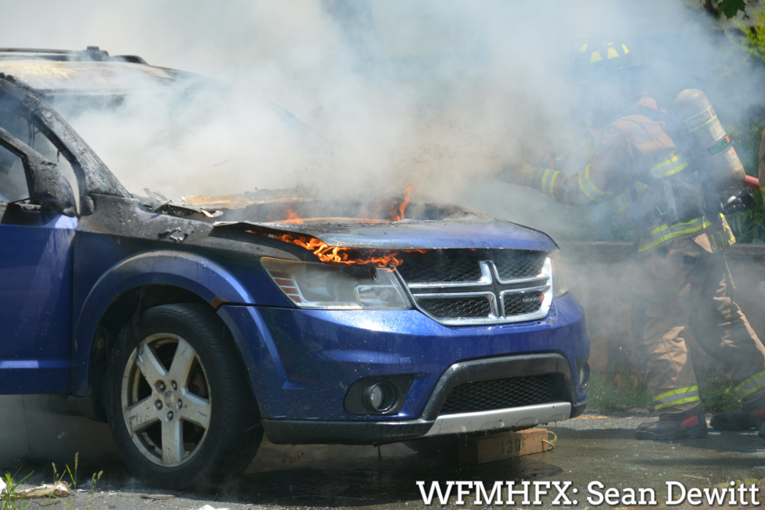 Vehicle fire - Portland Street